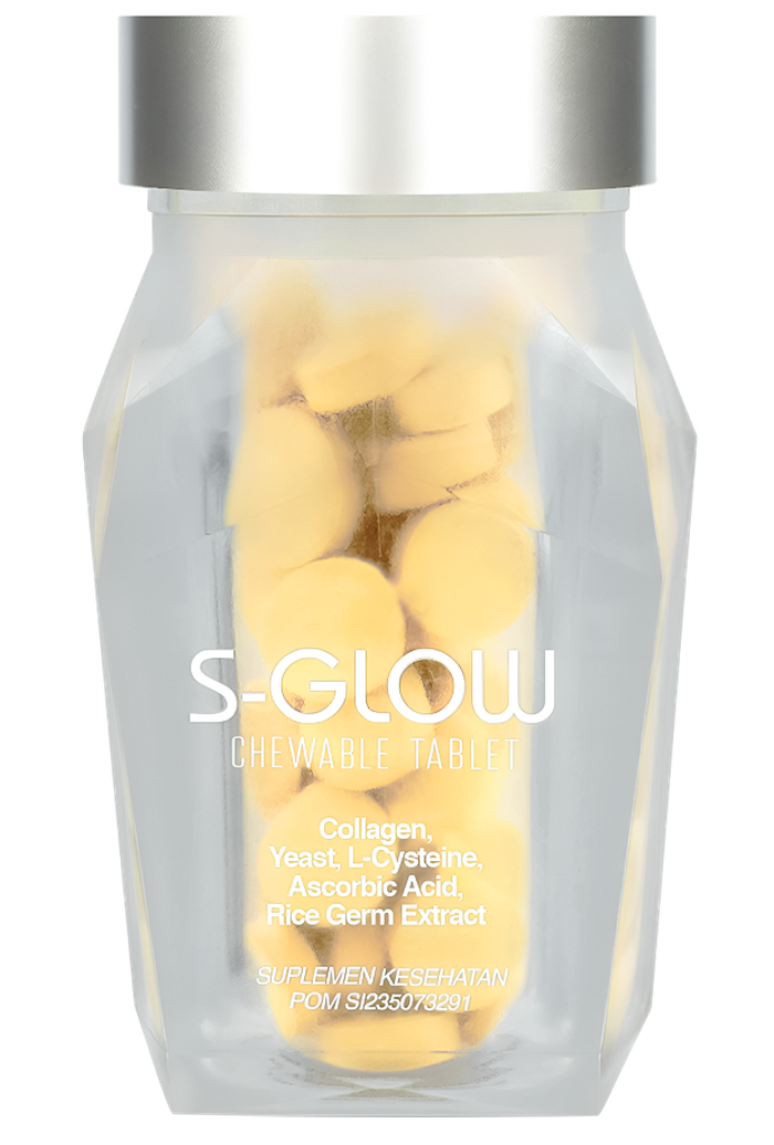 Botol S-GLOW asli — chewable tablet
