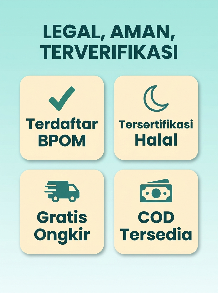 S-GLOW terdaftar BPOM, tersertifikasi Halal, COD, gratis ongkir